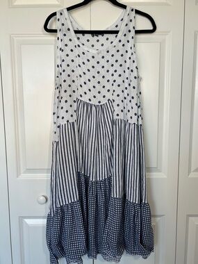 Polka Dot and Striped Women’s Dress